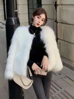Young Women's Fur Coat Winter Outerwear Slimming Fashionable -Mimicking Hair Design Casual Elegant Style Short Length