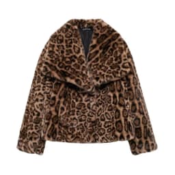 Fashionable Short Artificial Fur Effect Jacket 2024 Winter New Arrival Women's All-Match Outerwear Loose Fit Regular Length
