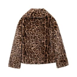 Fashionable Short Artificial Fur Effect Jacket 2024 Winter New Arrival Women's All-Match Outerwear Loose Fit Regular Length