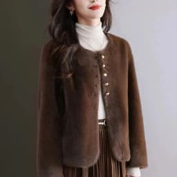Yellow High Fashion Fake Mink Jacket Women's Winter New Style Luxury Integrated Leather Fur Coat Button Splicing Long Sleeve