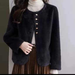 Yellow High Fashion Fake Mink Jacket Women's Winter New Style Luxury Integrated Leather Fur Coat Button Splicing Long Sleeve