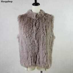 17 colors woman girl real rabbit fur vest jacket spring winter warm genuine rabbit fur knit coat vest black beige