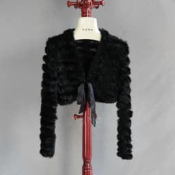 2023 Autumn Real Rabbit Fur Knitted Coat Long Sleeve V-neck Casuall Genuine Fur Outwear Open Stitch Matching Dresses Fall Coat