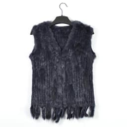 PUDI Women Knitted Handmade Real Rabbit Fur Vest Gilet Sleeveless Garment Waistcoat Female Natural Fur Coat Jacket VR031