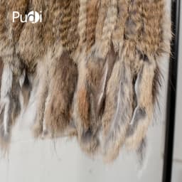 PUDI Women Knitted Handmade Real Rabbit Fur Vest Gilet Sleeveless Garment Waistcoat Female Natural Fur Coat Jacket VR031
