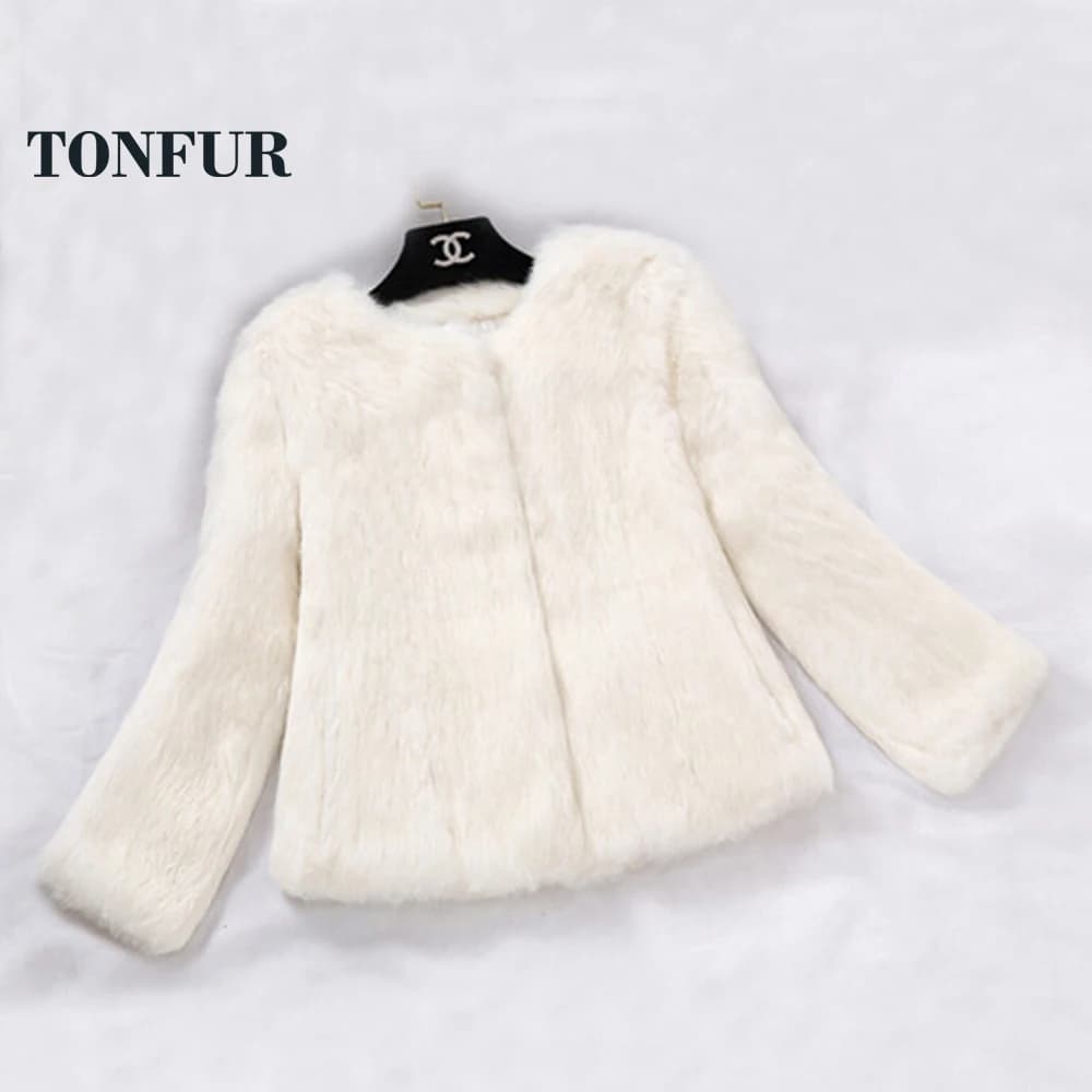 2023 New Real Full Pelt Rabbit Fur Coat 100% Pure Whole Skin Rabbit Fur Jacket Factory Wholesale Retail Discount WFP820