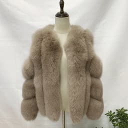Fox Fur Racoon Coat for Ladies, Short Fur Coat, Slim and Collar, Warm Jacket, Outwear for Female, Luxury, New, Winter