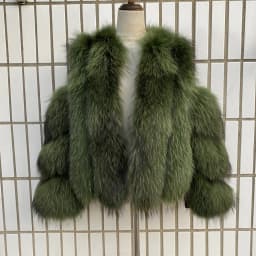 Fox Fur Racoon Coat for Ladies, Short Fur Coat, Slim and Collar, Warm Jacket, Outwear for Female, Luxury, New, Winter