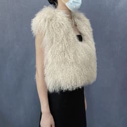 Women's Real Mongolian Sheepskin Backless Bandage Halter Crop Vest Warm Fashion Streetwear 2025 Style Sheep Fur Outerwear