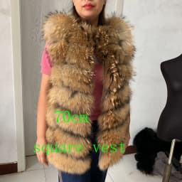 New Women's Raccoon Fur Coat Luxury Multiple Short and Hooded Natural Raccoon Fur Women's Jacket Winter