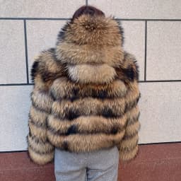 New Women's Raccoon Fur Coat Luxury Multiple Short and Hooded Natural Raccoon Fur Women's Jacket Winter
