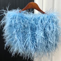 Length 22cm 100% Natural Ostrich Hair Bra Underwear Women's Fur Coat Real Ostrich Fur Coat Fur Mini Skirt Customization