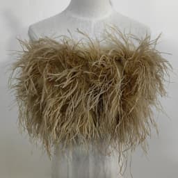 Length 22cm 100% Natural Ostrich Hair Bra Underwear Women's Fur Coat Real Ostrich Fur Coat Fur Mini Skirt Customization