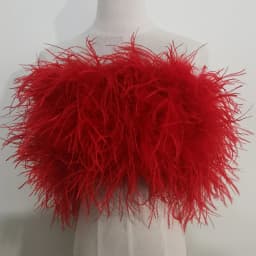 Length 22cm 100% Natural Ostrich Hair Bra Underwear Women's Fur Coat Real Ostrich Fur Coat Fur Mini Skirt Customization