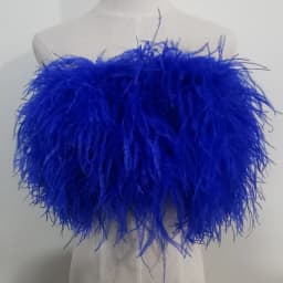 Length 22cm 100% Natural Ostrich Hair Bra Underwear Women's Fur Coat Real Ostrich Fur Coat Fur Mini Skirt Customization