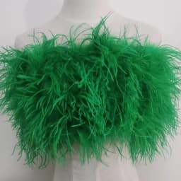 Length 22cm 100% Natural Ostrich Hair Bra Underwear Women's Fur Coat Real Ostrich Fur Coat Fur Mini Skirt Customization