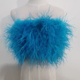 Length 22cm 100% Natural Ostrich Hair Bra Underwear Women's Fur Coat Real Ostrich Fur Coat Fur Mini Skirt Customization
