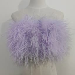 Length 22cm 100% Natural Ostrich Hair Bra Underwear Women's Fur Coat Real Ostrich Fur Coat Fur Mini Skirt Customization