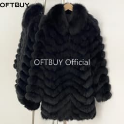 OFTBUY Natural Fox Fur Jacket Luxury Style Streetwear Lady New Winter Clothing Women Fashion Warm Thick Real Fur Coat Female