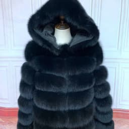 Fur Coat Women's Winter Coats Overcoat Female Fur Jackets For Women Long Sleeves Hood womans Real fur coats Real Fur Clothing