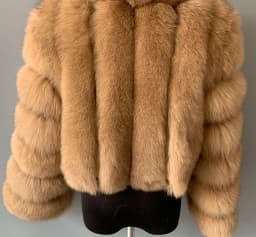 HUAQIUMEISI Women's Vertical Hooded Real Fox Fur Coat for Winter Fashion Natural Fur Jacket Vertical Hooded Raccoon Fur Coat