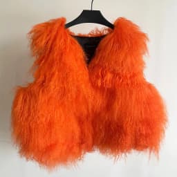 V neck Natural 100% Pure Mogolia Fur Vest Genuine Real Sheep Fur Gilet Hot Basic Match Short New Drop Shipping Fur Coat tsr855