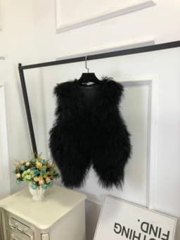 V neck Natural 100% Pure Mogolia Fur Vest Genuine Real Sheep Fur Gilet Hot Basic Match Short New Drop Shipping Fur Coat tsr855