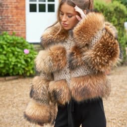 QUEENTINA Real Raccoon Fur Coat Winter New Outwears Women's Fashion Luxury Jacket High Quality Clothing Natural Raccoon 2024