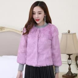 Real Rabbit Fur Coat Winter Women Warm 100% Genuine Rabbit Fur Jacket Natural Soft Rabbit Fur Lady Real Fur Overcoat