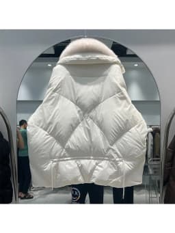 OFTBUY 2023 Real Natural Fox Fur New Winter Women White Goose Down Jacket Loose Warm Puffer Coat Female Thick Mid-Long Parkas