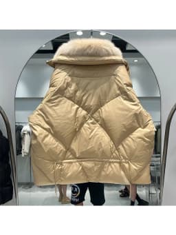 OFTBUY 2023 Real Natural Fox Fur New Winter Women White Goose Down Jacket Loose Warm Puffer Coat Female Thick Mid-Long Parkas