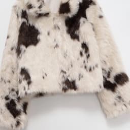 Fashionable Versatile Artificial Fur Animal Print Women's Jacket Autumn New Style JNLEAOG Standard Fit Short Coat Button Detail