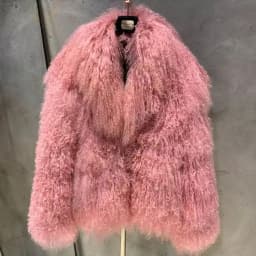 2025 Manteau De Fourrure De Mouton Bordeaux Mongol, Tissu Chaud D'Hiver En Vraie Fourrure, Vêtements En Fourrure De Mouton Natur