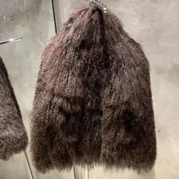 2025 Manteau De Fourrure De Mouton Bordeaux Mongol, Tissu Chaud D'Hiver En Vraie Fourrure, Vêtements En Fourrure De Mouton Natur