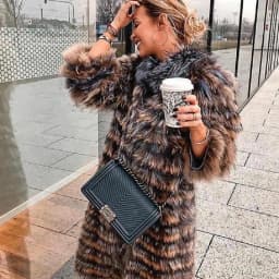 Ladies Long Real Fox Fur Coat Natural Silver Red Fox Fur Light Warm High Quality Fashionable Ladies Jacket 90cm