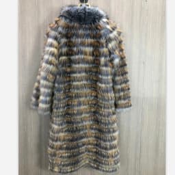 Ladies Long Real Fox Fur Coat Natural Silver Red Fox Fur Light Warm High Quality Fashionable Ladies Jacket 90cm