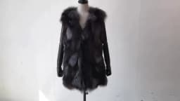 New Women Autumn Winter Long Style 100% Genuine Real Sliver Fox Fur Vest Natural Fox Fur Sleeveless Coat Lady Real Fox Fur Gilet