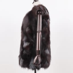 New Women Autumn Winter Long Style 100% Genuine Real Sliver Fox Fur Vest Natural Fox Fur Sleeveless Coat Lady Real Fox Fur Gilet