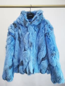 Natural Rabbit Fur Coat for Women Winter Hooded Jacket Fashion Real Fur Coat Female on Offer With HT52