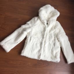 Natural Rabbit Fur Coat for Women Winter Hooded Jacket Fashion Real Fur Coat Female on Offer With HT52