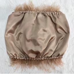 New 100% Natural Ostrich Hair Bra Wedding Underwear Women's Fur Coat Long Feather Top Lady Shirt Wrap Sexy Party Length 30 cm