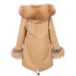 MAOMAOKONG 2026 Removable Real Fox Fur Collar Coats Woman Winter Jacket Hooded Rabbit fur lining Long Parkas Female Clothes