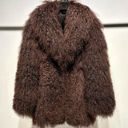 YOLOAgain Real Mongolia Sheep Fur Jacket Women Winter Burgundy Fur Coat