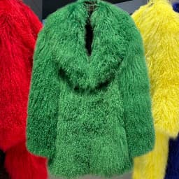 YOLOAgain Real Mongolia Sheep Fur Jacket Women Winter Burgundy Fur Coat