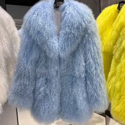 YOLOAgain Real Mongolia Sheep Fur Jacket Women Winter Burgundy Fur Coat