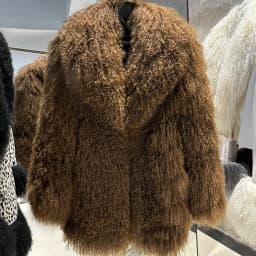 YOLOAgain Real Mongolia Sheep Fur Jacket Women Winter Burgundy Fur Coat