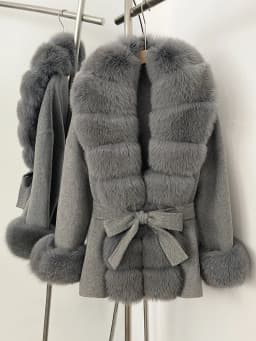 OFTBUY New Autumn Winter Top Clothes Big Real Fox Fur Pinnacle Woolen Coat Female Warm Natural Fox Fur Collar Wool Jacket Women