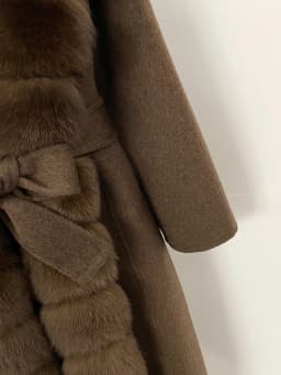 OFTBUY Belt Natural Fur Collar Woolen Jacket New Autumn Winter Clothes Women Long Big Fox Fur Pinnacle 100% Wool Coat Female