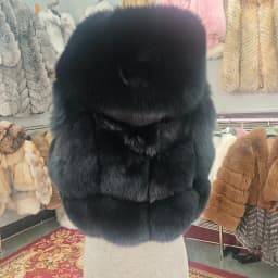 Women's Natural Fox Fur Vest Winter Warm Thick Fashion Hooded Genuine Sheepskin Real Fur Short Outerwear for Ladies