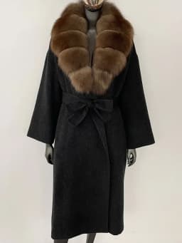 OFTBUY Real Fur Coat 2024 Oversize Ladies Outerwear Winter Women Natural Fox Fur Collar Jacket Hood Cashmere Woolen Blend Coat
